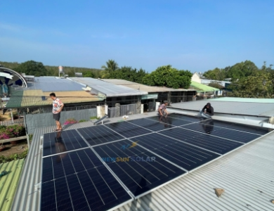 Công trình điện mặt trời hybrid 7.5kWp - Quán Bún Hồng Kông