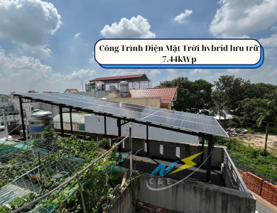 Công Trình Điện Mặt Trời hybrid lưu trữ 7.44kWp Thống Nhất - Gò Vấp