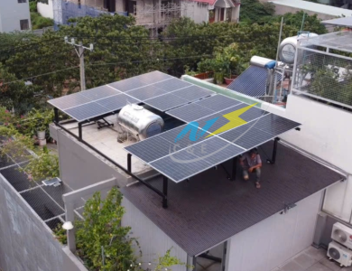 Công Trình Điện Mặt Trời hybrid lưu trữ 6.2kW 3 pha - Dĩ An - Bình Dương