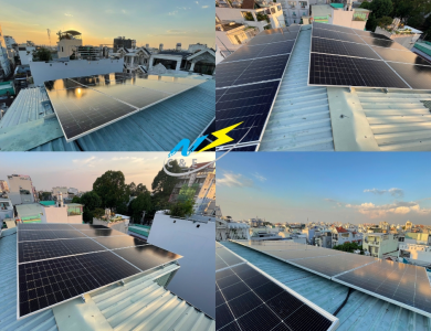 Công Trình Điện Mặt Trời Hybrid lưu trữ 8.68kWp - Thống Nhất