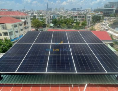 Lắp điện mặt trời hòa lưới 15,5kW cho nhà trọ tại Bình Thạnh TP.HCM