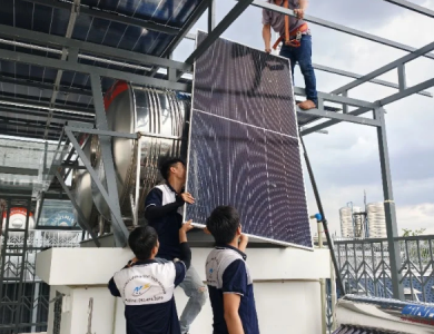 Lắp Điện Mặt Trời Hòa Lưới 28,6kWp Cho Nhà Trọ Tại Bình Thạnh, TP.HCM