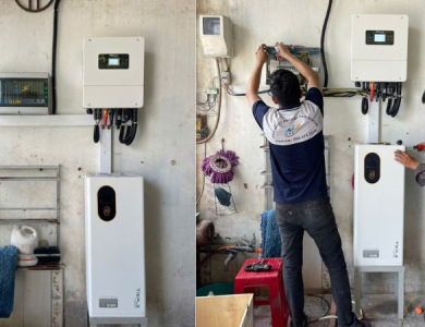 Lắp điện mặt trời hybrid 6kW lưu trữ 16kWh tại Hóc Môn