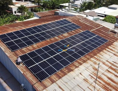 Lắp điện mặt trời hòa lưới 34kW cho xưởng dệt 7 Hiền - tiết kiệm hơn 10 triệu/tháng