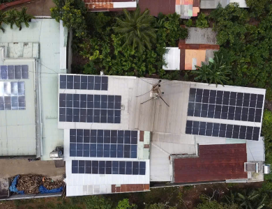 Công Trình Điện Mặt Trời Hòa Lưới 63.24kW - Xưởng rang cà phê Nguyễn Thương - Đồng Nai