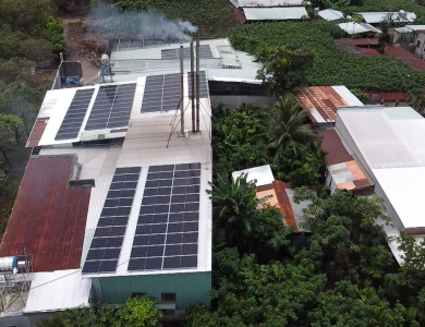 Công Trình Điện Mặt Trời Hòa Lưới 63.24kW - Xưởng rang cà phê Nguyễn Thương - Đồng Nai