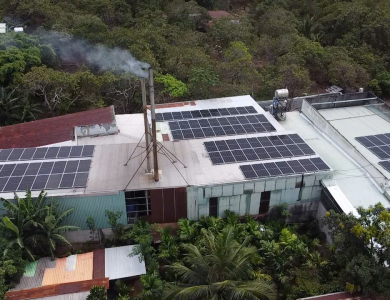 Công Trình Điện Mặt Trời Hòa Lưới 63.24kW - Xưởng rang cà phê Nguyễn Thương - Đồng Nai