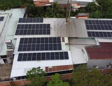 Công Trình Điện Mặt Trời Hòa Lưới 63.24kW - Xưởng rang cà phê Nguyễn Thương - Đồng Nai