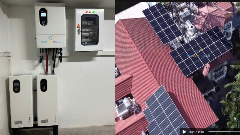 Tổng quan về hệ điện mặt trời hybrid 20kW 3 pha lưu trữ 32kWh