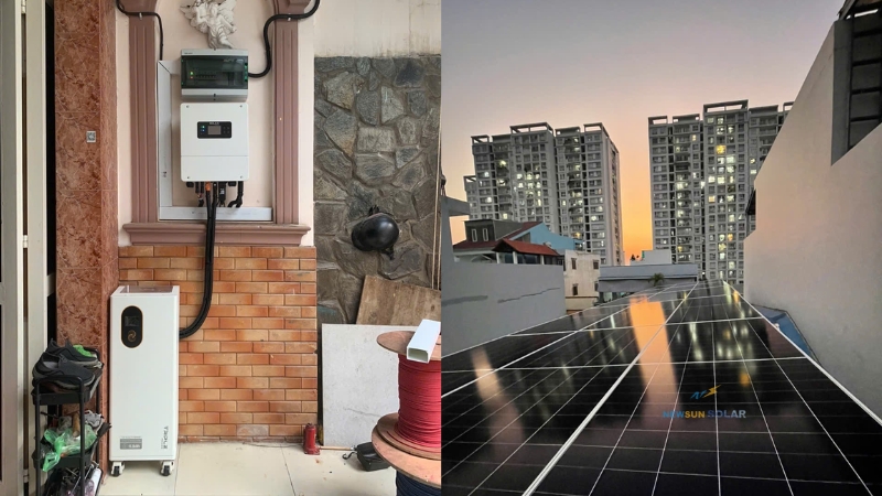 Khả năng tiết kiệm tiền điện của hệ thống điện mặt trời hybrid 10kW 1 pha