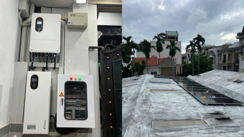 Cấu Hình Hệ Thống Điện Mặt Trời Hybrid 18,45kWp Lưu Trữ 16kWh