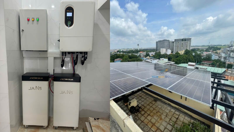 Hệ điện mặt trời hybrid 10kW 3 pha tiết kiệm bao nhiêu tiền điện?