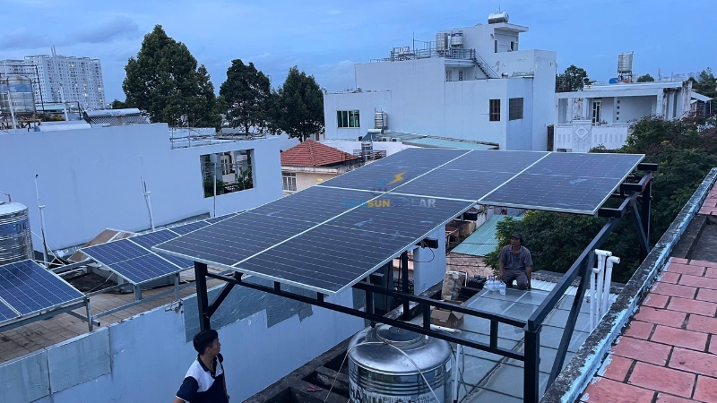 Hệ thống điện mặt trời hòa lưới 3kWp 1 pha