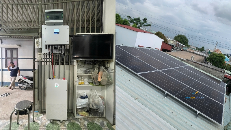 Tổng Quan Công Trình Điện Mặt Trời Hybrid 5kWp Lưu Trữ 14,3kWh