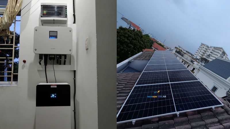 Tổng Quan Công Trình Điện Mặt Trời Hybrid 6,5kWp Lưu Trữ 16kWh