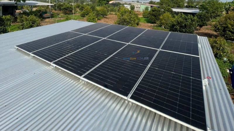 Cấu hình hệ thống điện mặt trời hòa lưới 5kW