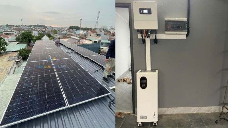 Công trình điện mặt trời hybrid Newsun Solar đã thi công