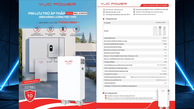 Công nghệ nổi bật của Pin lưu trữ YJC Power Battery