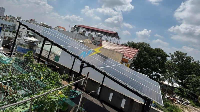 Công Trình Điện Mặt Trời hybrid lưu trữ 7.44kWp Thống Nhất - Gò Vấp