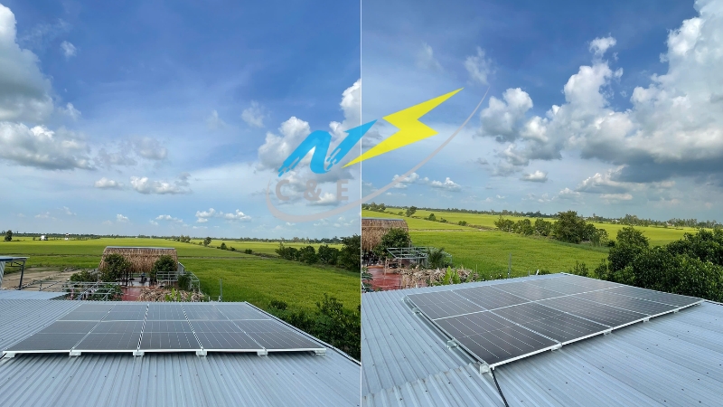 Công Trình Điện Mặt Trời hybrid 6.2kW Cao Lãnh - Đồng Tháp