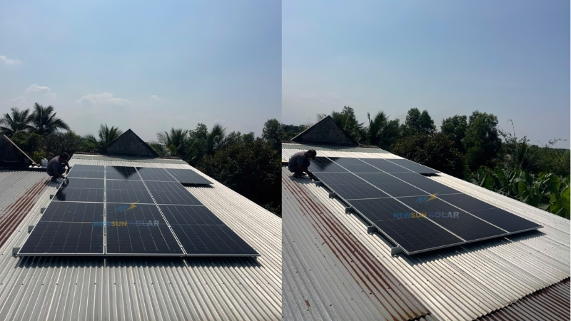 Công trình điện mặt trời hòa lưới 5kW - Vườn Chuối, Đồng Nai