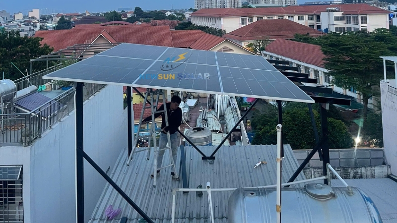 Điện mặt trời hòa lưới bám tải 3.75kWp