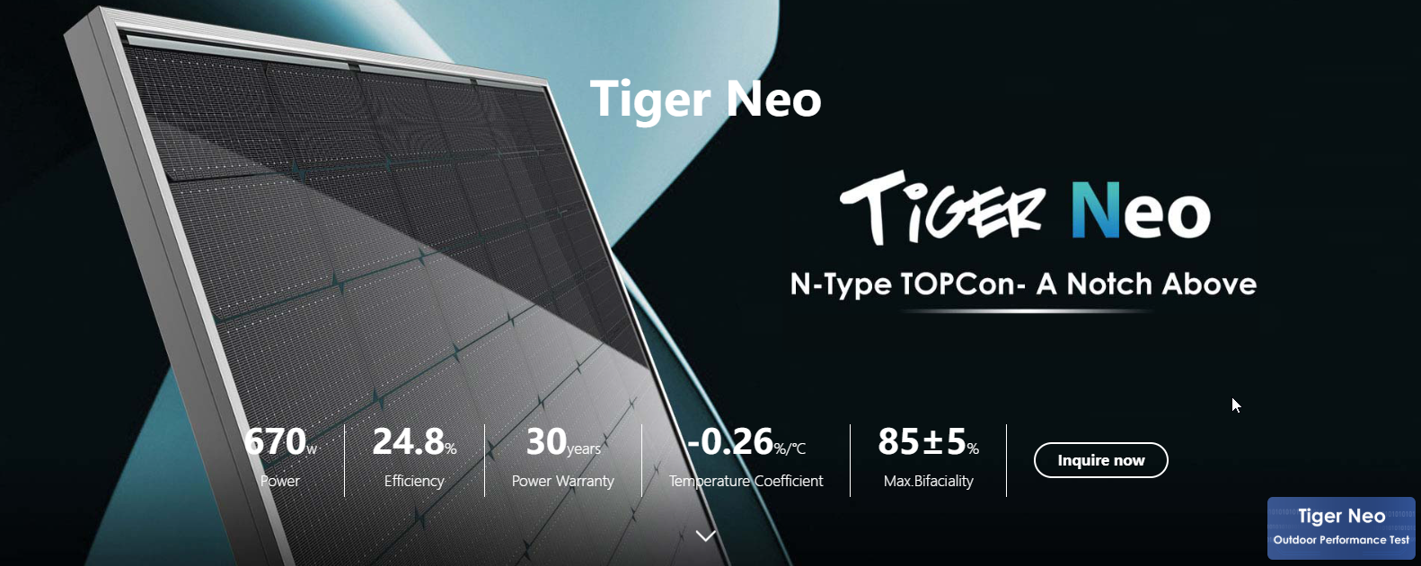 Jinko Tiger Neo (N-type TOPCon)